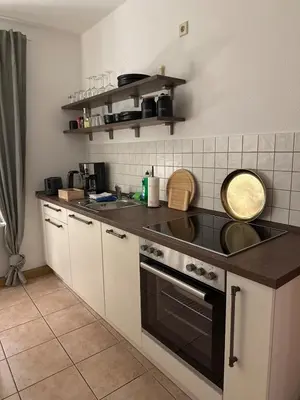 Küche/Küchenzeile in der Unterkunft Apartment nahe Senftenberger See - Wohnung 2