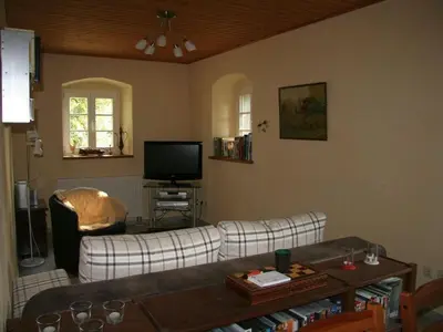 TV/Unterhaltungsangebot in der Unterkunft Apartment Wohnung mit Terrasse im sanierten Fachwerkhof by Interhome