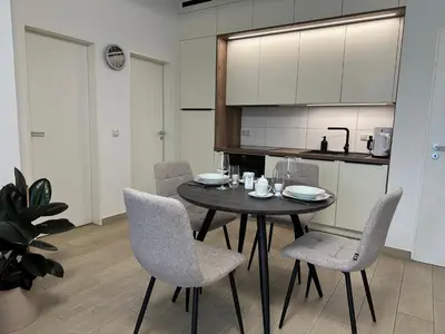 Küche/Küchenzeile in der Unterkunft Ferienwohnung Villa Fuchs