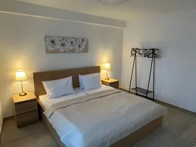 Ein Bett oder Betten in einem Zimmer der Unterkunft Ferienwohnung Villa Fuchs