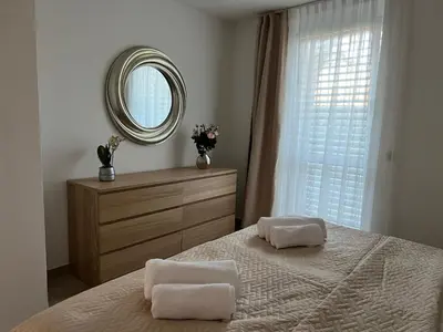 Ein Bett oder Betten in einem Zimmer der Unterkunft Ferienwohnung Villa Fuchs