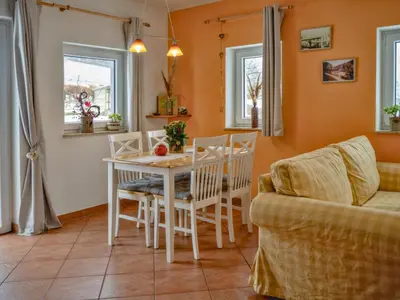 Ein Sitzbereich in der Unterkunft Hohnstein