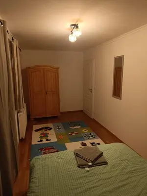 Ein Bett oder Betten in einem Zimmer der Unterkunft Am Altfrankener Park