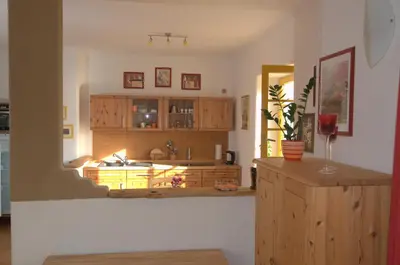 Küche/Küchenzeile in der Unterkunft Ökopension Villa Weissig