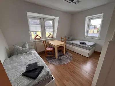 Ein Sitzbereich in der Unterkunft Ferienwohnung Unger
