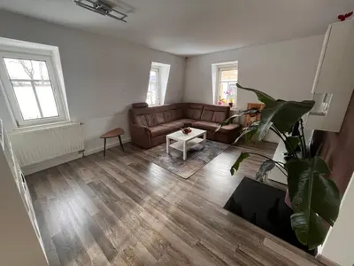 Ein Sitzbereich in der Unterkunft Ferienwohnung Unger
