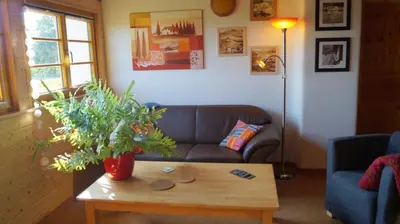 Ein Sitzbereich in der Unterkunft Villa Weißig