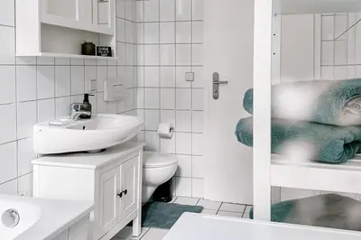 Ein Badezimmer in der Unterkunft Hübschmann, App 128