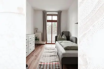 Ein Bett oder Betten in einem Zimmer der Unterkunft Matthesstraße App124