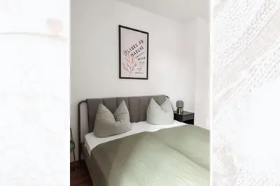Ein Bett oder Betten in einem Zimmer der Unterkunft Matthesstraße App124