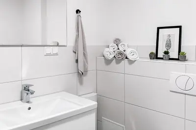 Ein Badezimmer in der Unterkunft Dohna, App 117