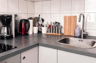 Küche/Küchenzeile in der Unterkunft Kanzler, App 110
