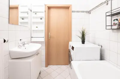 Ein Badezimmer in der Unterkunft Hübschmann, App 126