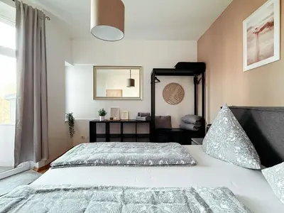 Ein Bett oder Betten in einem Zimmer der Unterkunft Ulmen, App 105