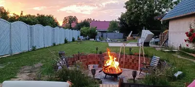 Ein Garten an der Unterkunft Gästehaus Müller