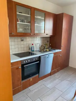 Küche/Küchenzeile in der Unterkunft Stadtgarten