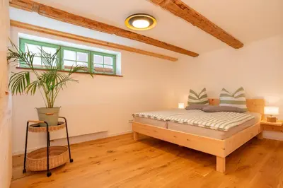 Ein Bett oder Betten in einem Zimmer der Unterkunft Landhof Badeda