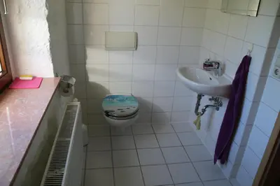 Ein Badezimmer in der Unterkunft Ferienwohnung am Stadtrand
