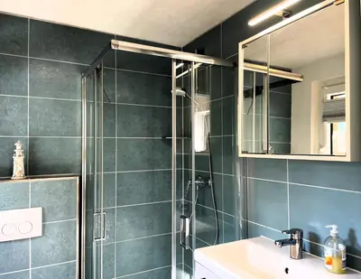 Ein Badezimmer in der Unterkunft Hoffmannshof