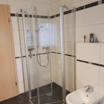 Ein Badezimmer in der Unterkunft Ferienwohnung Weber