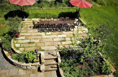 Ein Garten an der Unterkunft Ferienhaus Lindenhof Graupa