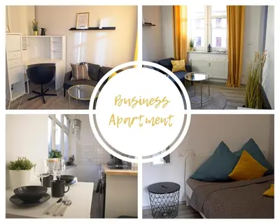Küche/Küchenzeile in der Unterkunft Business Apartment Dresden