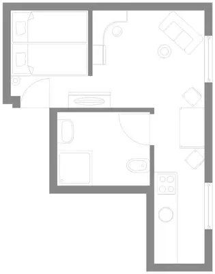 Grundriss der Unterkunft Business Apartment Dresden