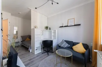 Küche/Küchenzeile in der Unterkunft 2 in 1 City Apartment Dresden
