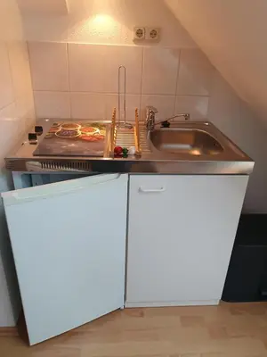 Küche/Küchenzeile in der Unterkunft Gemütliches Ferienapartment im Zschonergrund