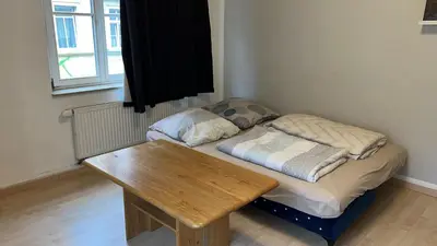 Ein Bett oder Betten in einem Zimmer der Unterkunft Fabelhafte Ferienwohnung in Dresden Neustadt