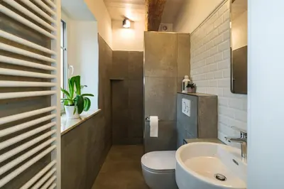 Ein Badezimmer in der Unterkunft Blaues Nest