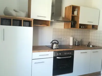 Küche/Küchenzeile in der Unterkunft 1-Raum-Apartment -Stockholm-