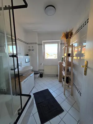 Ein Badezimmer in der Unterkunft Gemütliche 2-Raumwohnung in Dresden Mitte