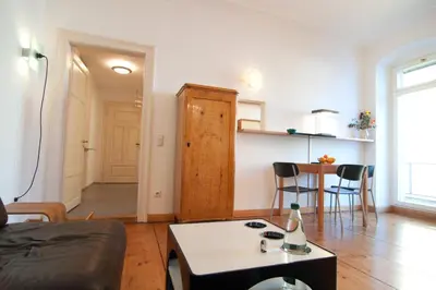 Ein Sitzbereich in der Unterkunft Neustadtperle