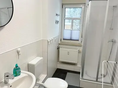 Ein Badezimmer in der Unterkunft Monteurwohnung in Coswig