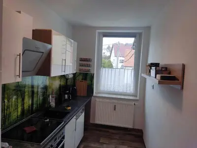 Küche/Küchenzeile in der Unterkunft Apartment am Hofladen Hellendorf - Sächsische Schweiz by Interhome