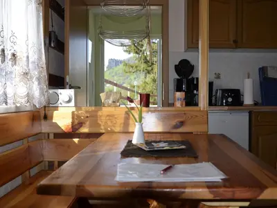Küche/Küchenzeile in der Unterkunft Holiday Home Panoramablick in Königstein by Interhome