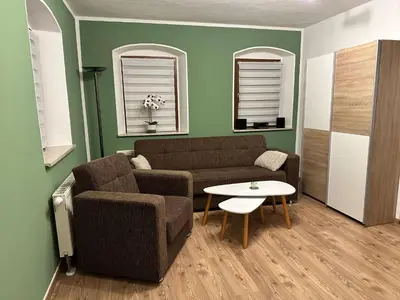 Ein Sitzbereich in der Unterkunft Apartment Apartment Wuff by Interhome