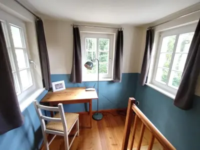 Ein Sitzbereich in der Unterkunft Ferienhaus Malepartus Sächsische Schweiz