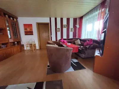 Ein Sitzbereich in der Unterkunft Erzstube