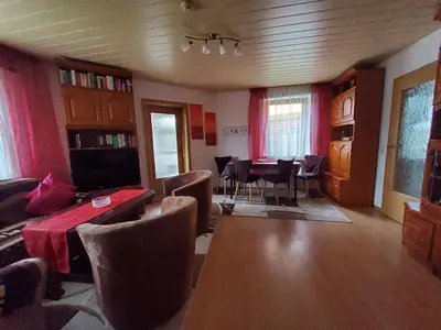 Ein Sitzbereich in der Unterkunft Erzstube