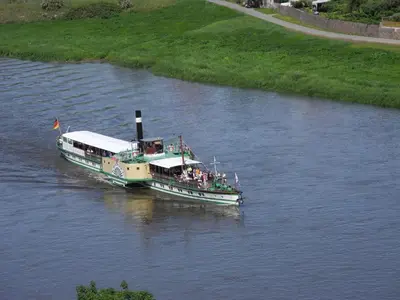 Blick auf einen Fluss in der Nähe der Ferienwohnung