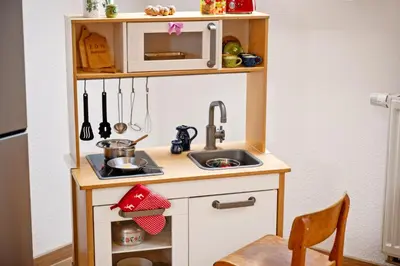 Küche/Küchenzeile in der Unterkunft Nussknacker Suite - Ankommen & Wohlfühlen - viel Raum für 8 Gäste 3 Schlafzimmer Dachterrasse Freunde Familien 2 WC 120qm