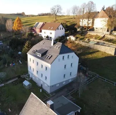 Das Gebäude in dem sich die Ferienwohnung befindet