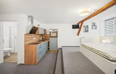 Ein Bett oder Betten in einem Zimmer der Unterkunft Gut Barzig