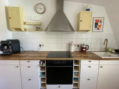 Küche/Küchenzeile in der Unterkunft Kunstversteck