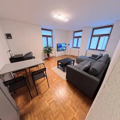 TV/Unterhaltungsangebot in der Unterkunft Wohnung Souterrain