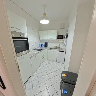Küche/Küchenzeile in der Unterkunft Wohnung Souterrain