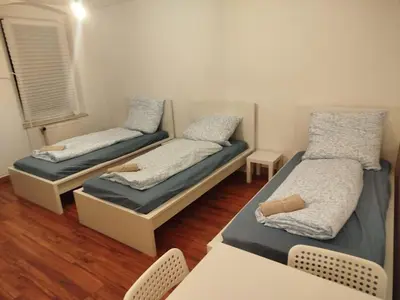 Ein Bett oder Betten in einem Zimmer der Unterkunft Functional & Comfortable Apartment in Chemnitz