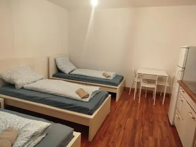 Ein Bett oder Betten in einem Zimmer der Unterkunft Functional & Comfortable Apartment in Chemnitz
